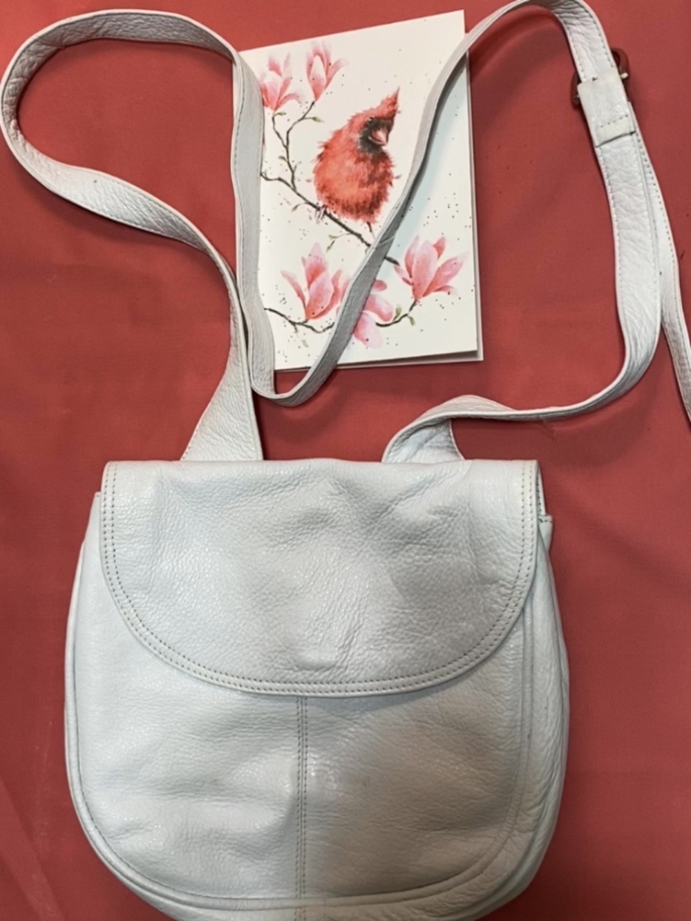 Kenneth Cole Summer White Soft Leather Crossbody